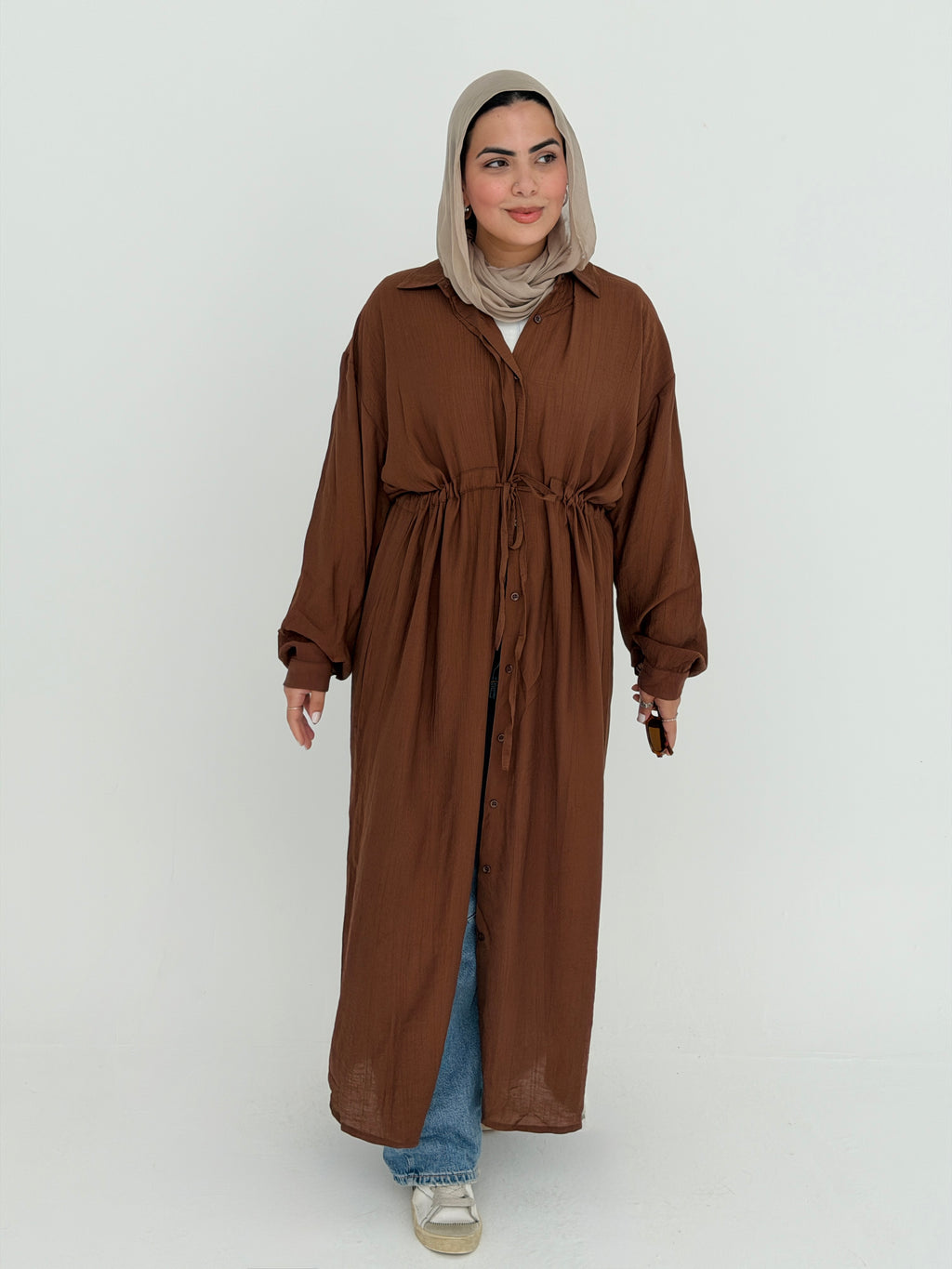 SAGE shirt dress in Brown