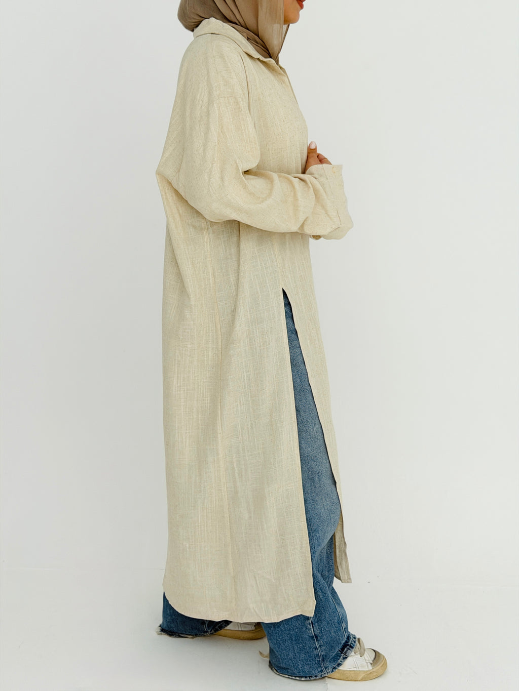 ALMA long shirt in Beige