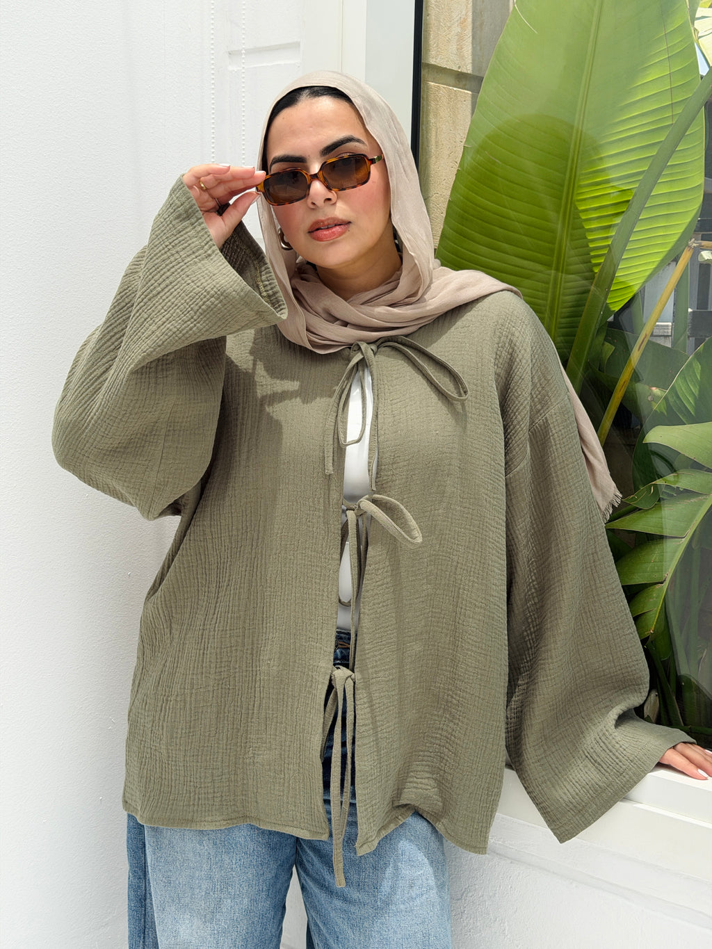 LUNA top in Olive