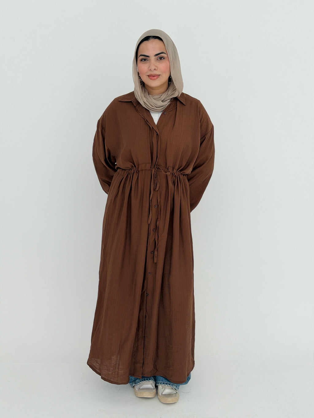 SAGE shirt dress in Brown