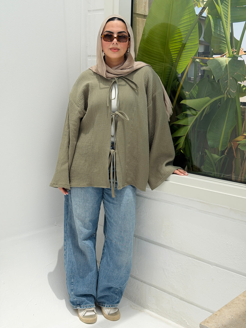 LUNA top in Olive