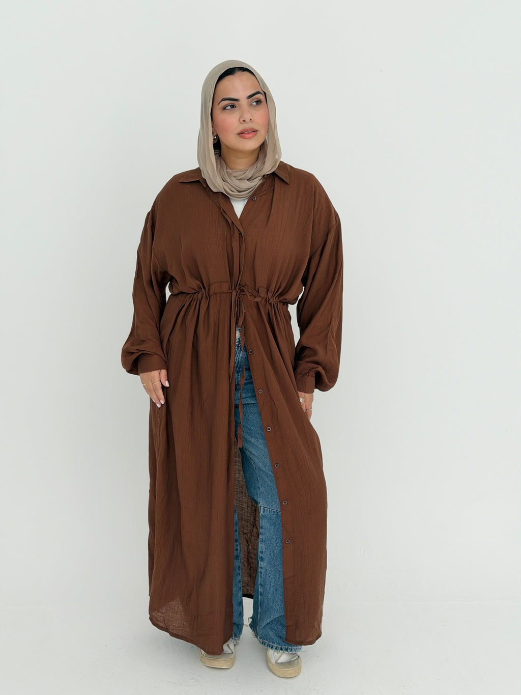 SAGE shirt dress in Brown