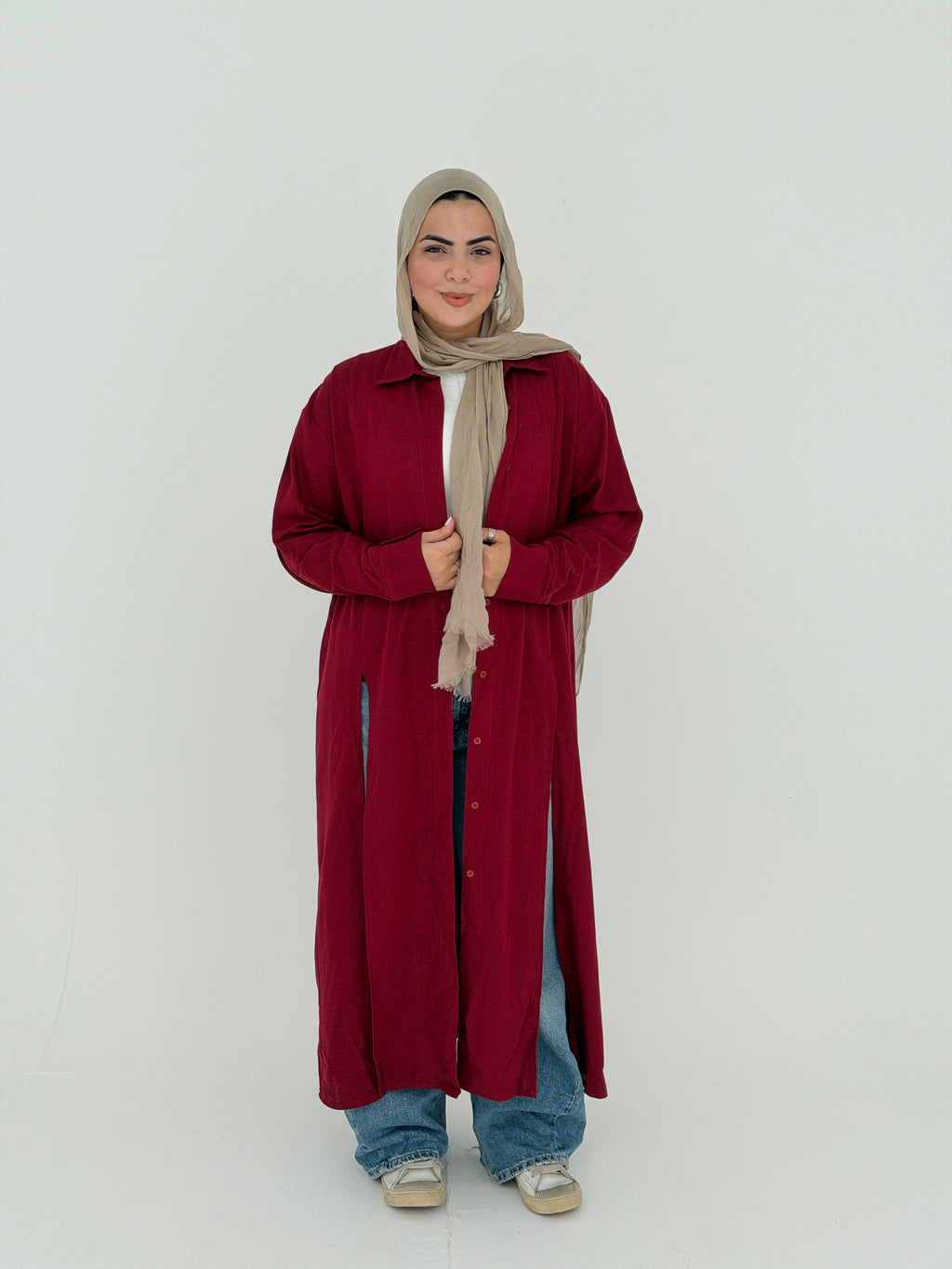 ALMA long shirt in Burgundy