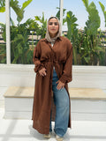 SAGE shirt dress in Brown