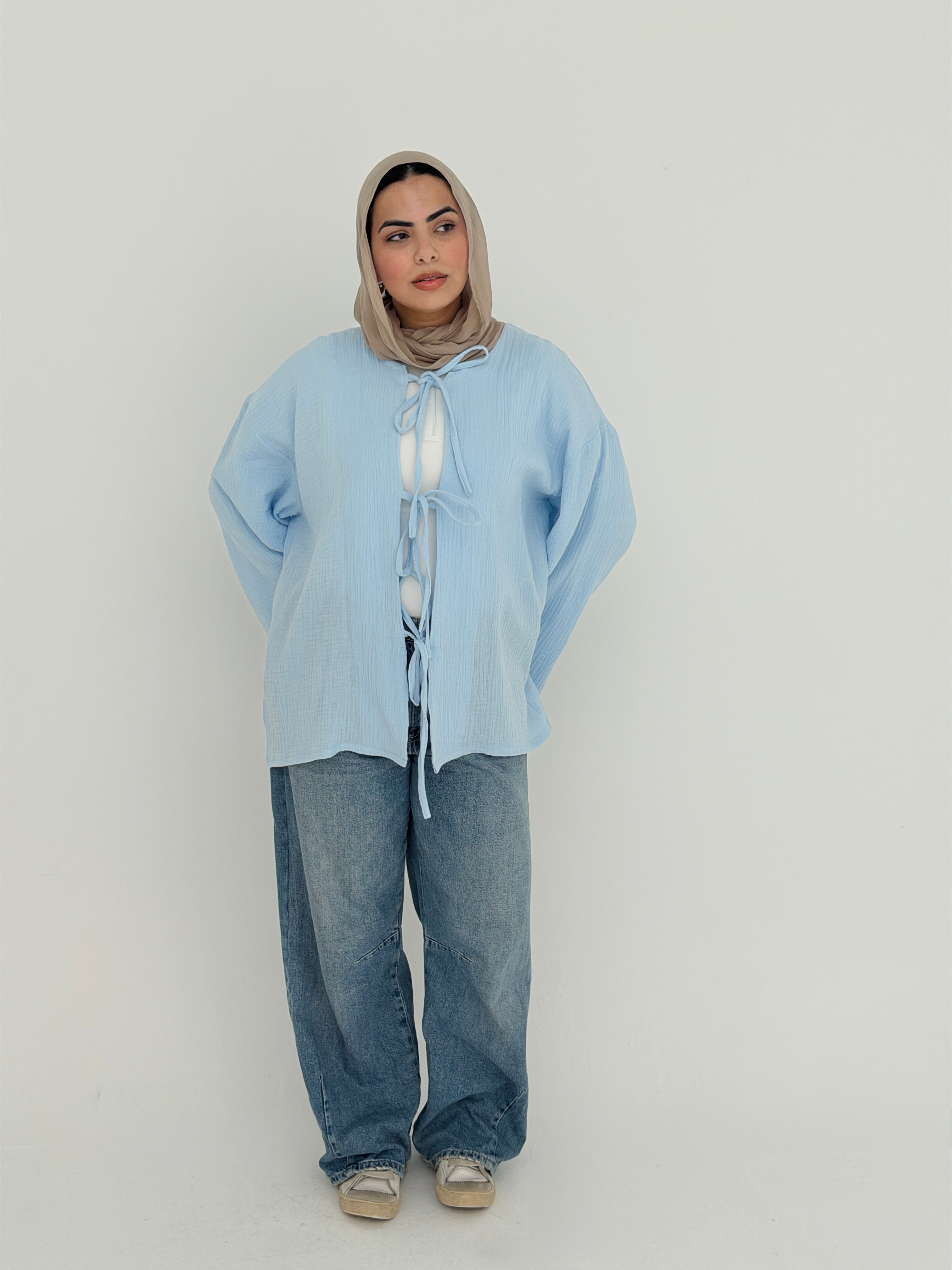 LUNA top in baby-blue