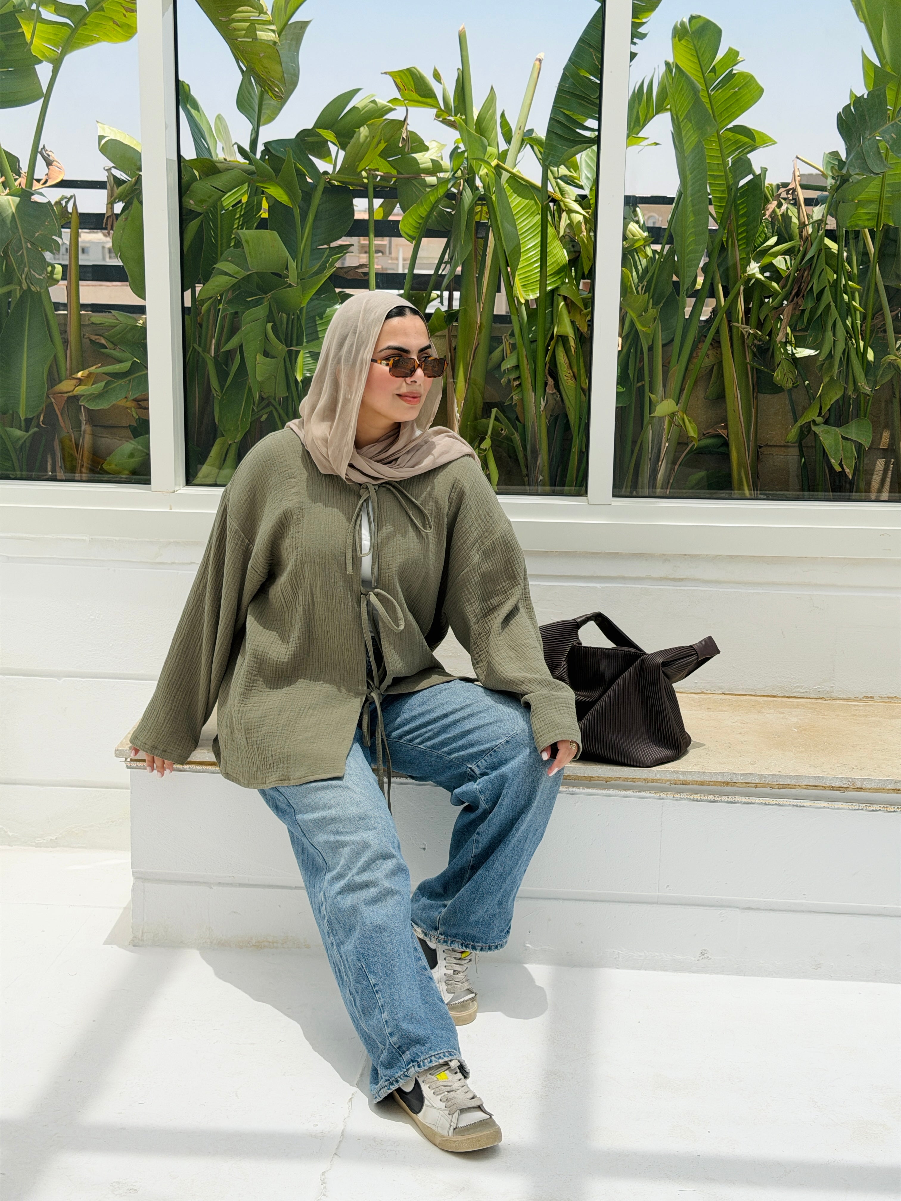 LUNA top in Olive