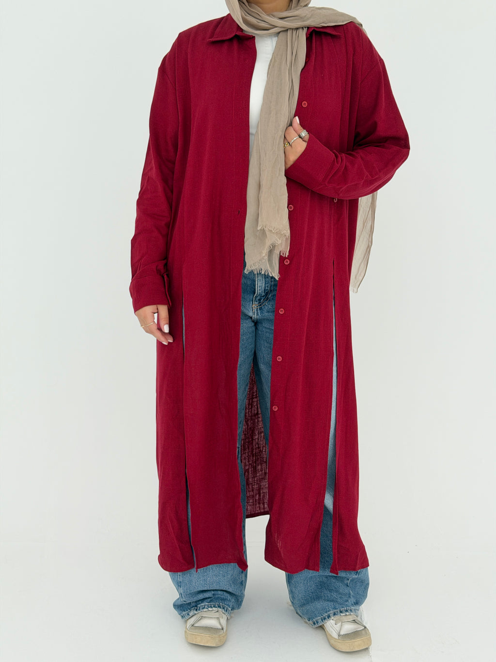 ALMA long shirt in Burgundy