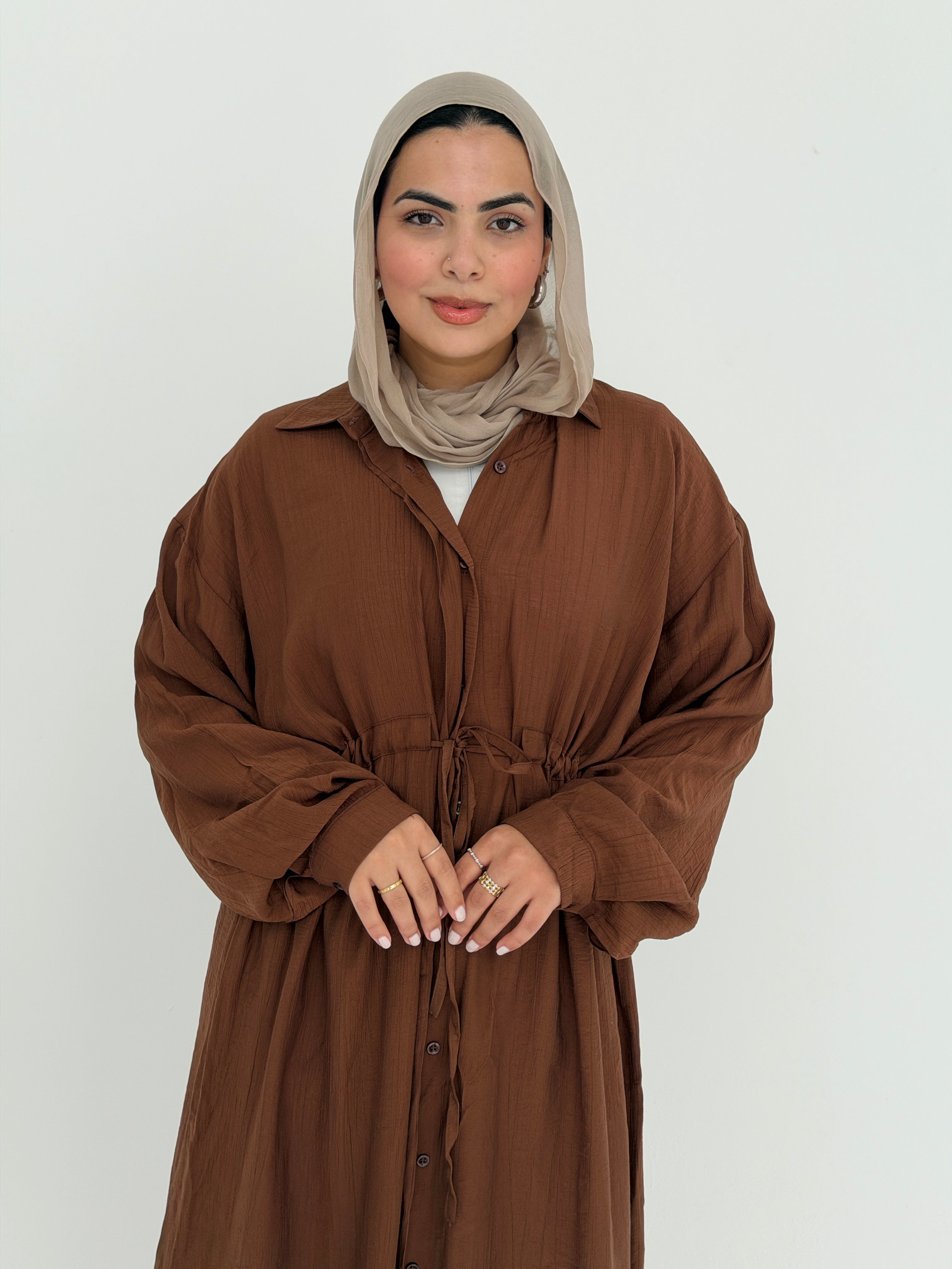SAGE shirt dress in Brown
