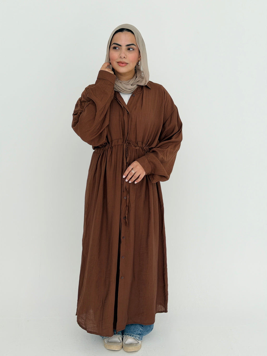 SAGE shirt dress in Brown