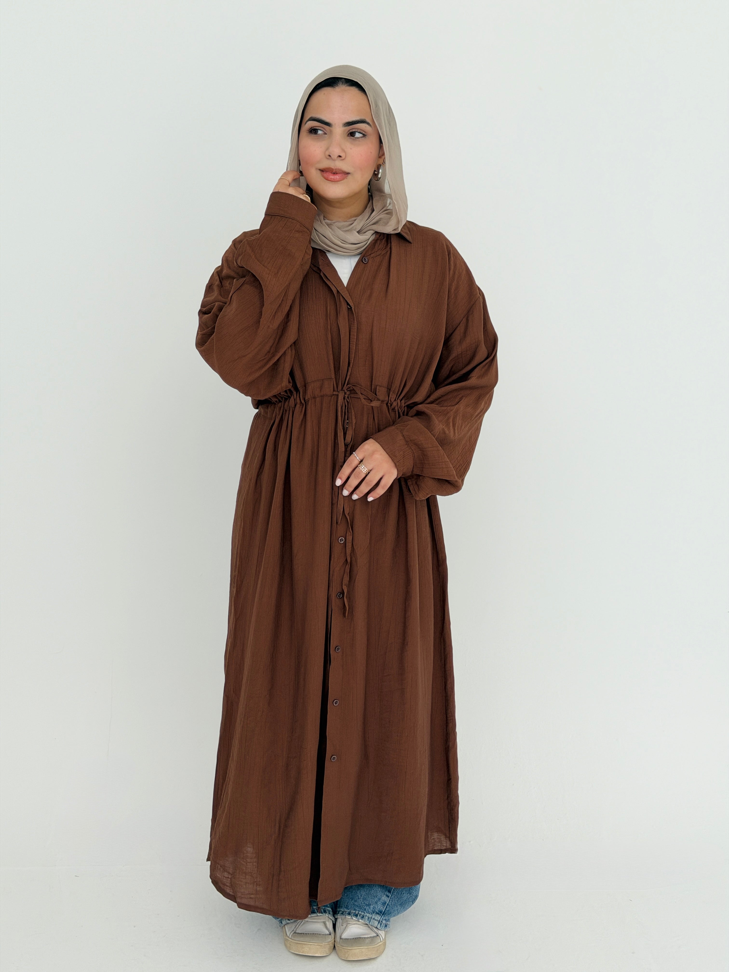SAGE shirt dress in Brown
