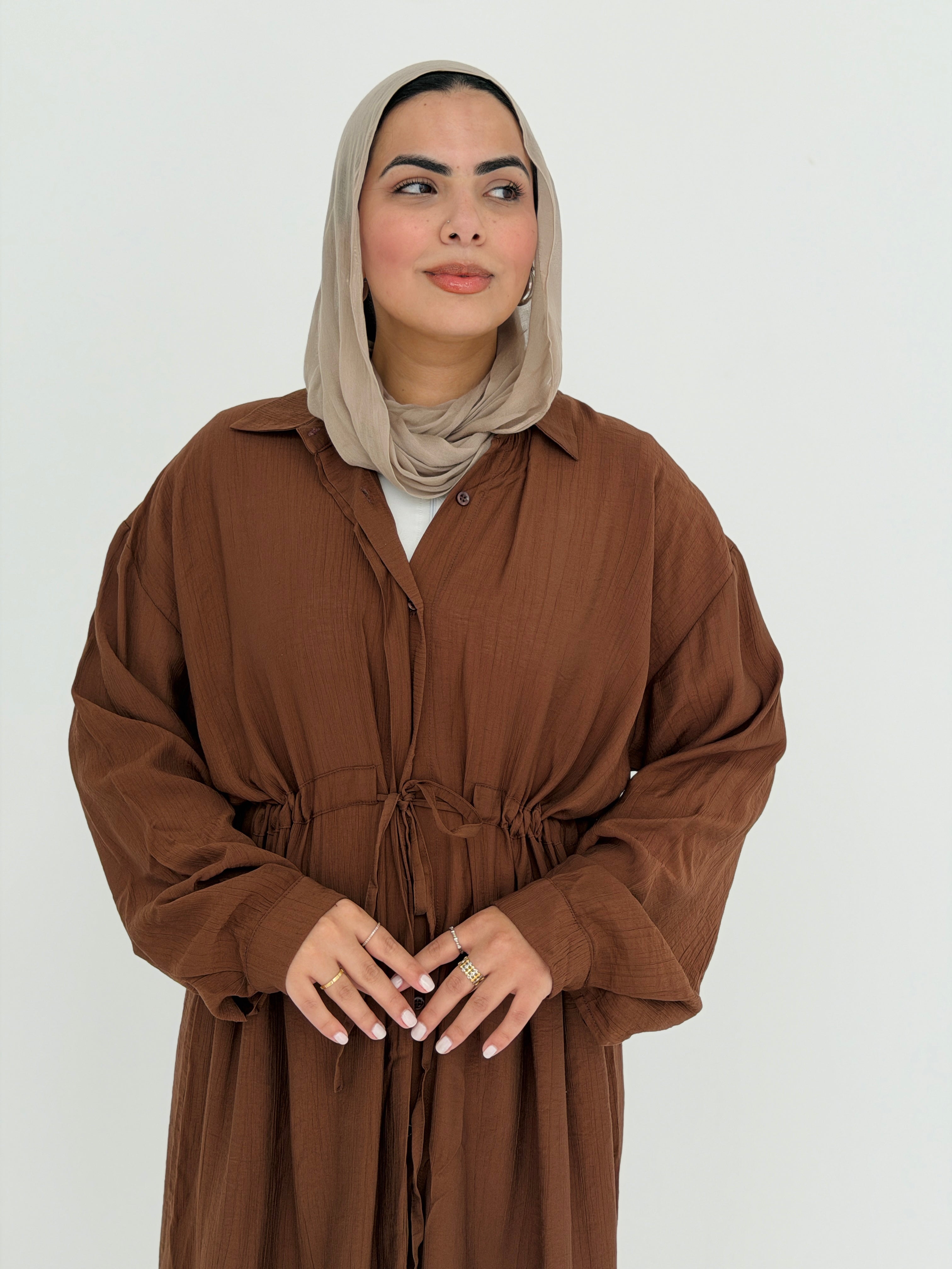 SAGE shirt dress in Brown
