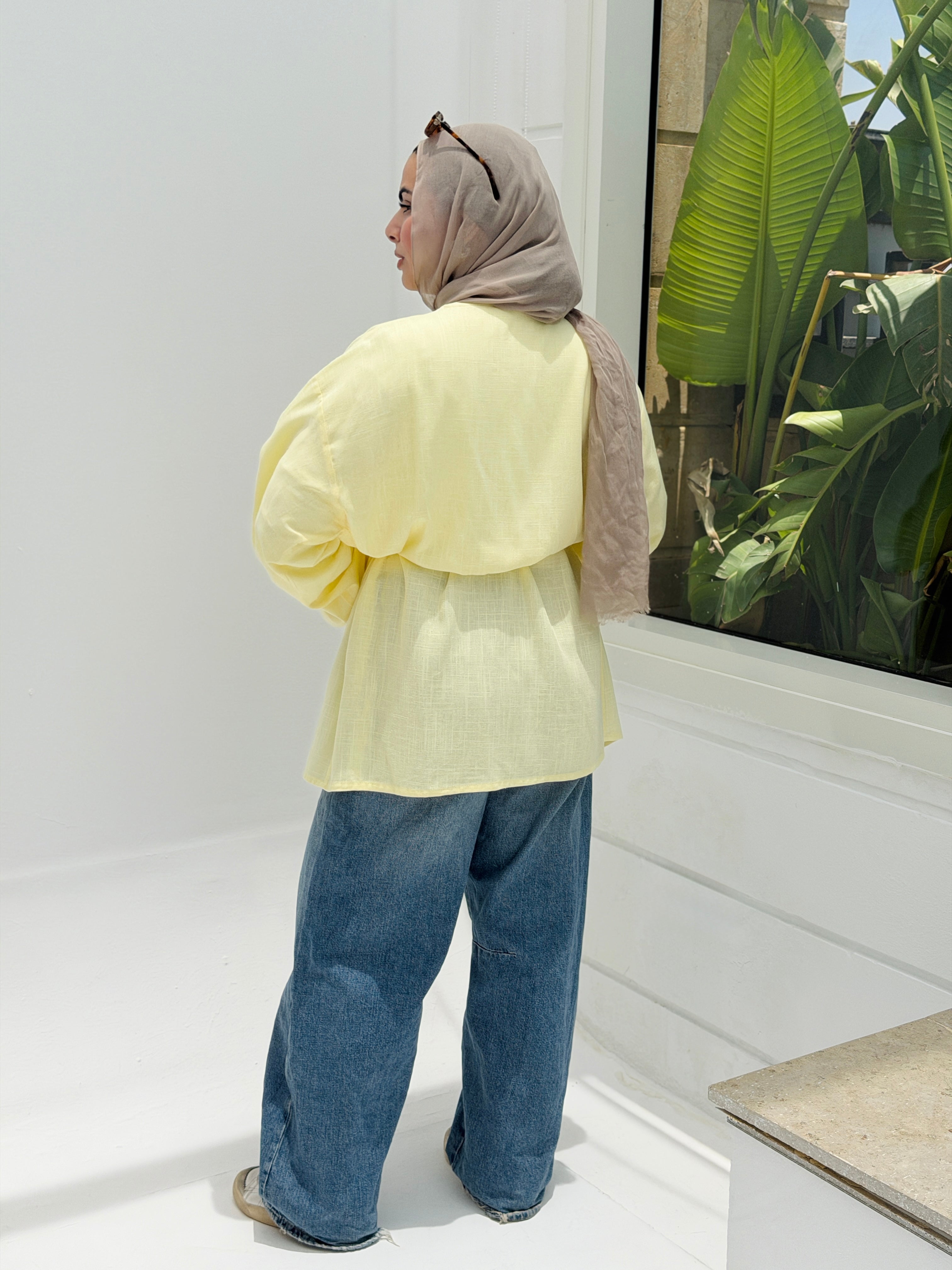 SOLENE Cardigan in Yellow