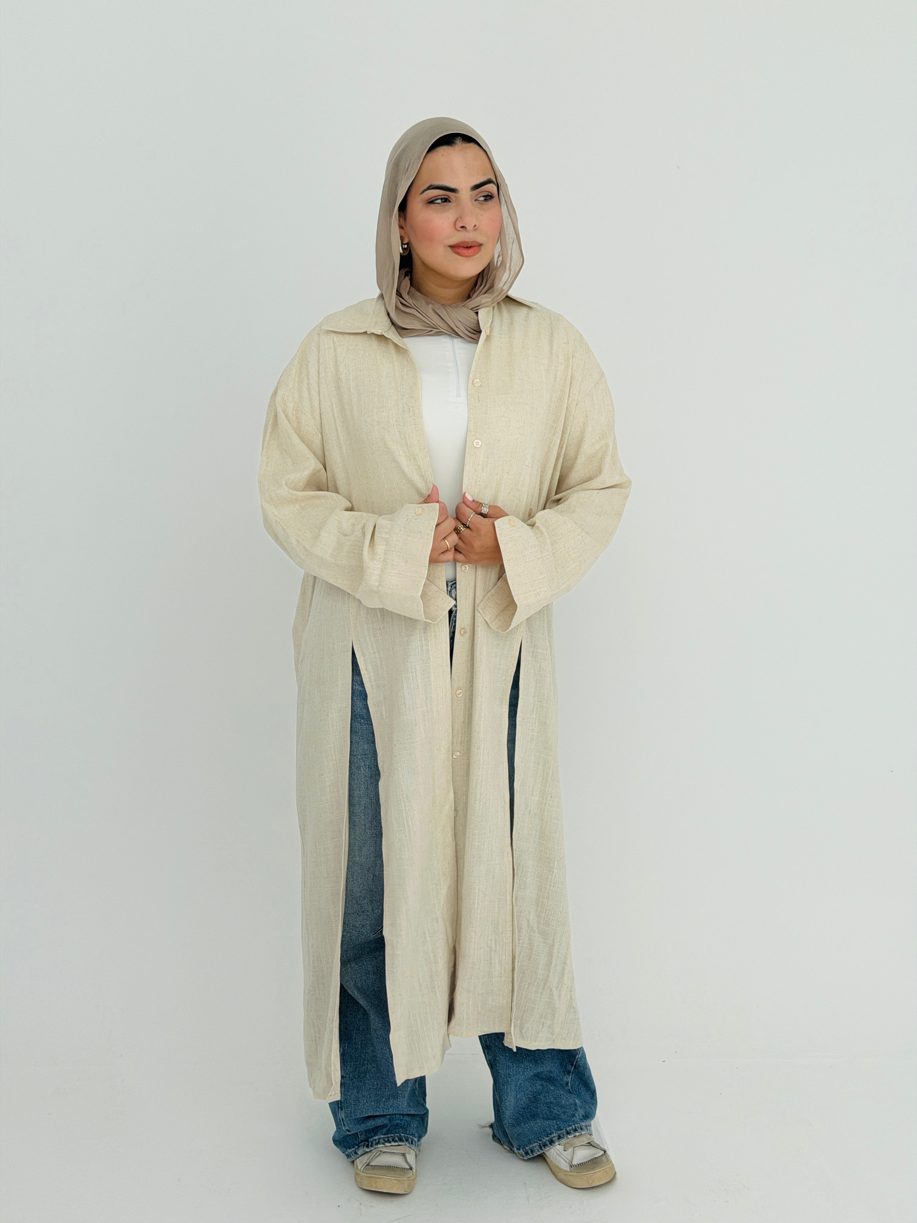 ALMA long shirt in Beige