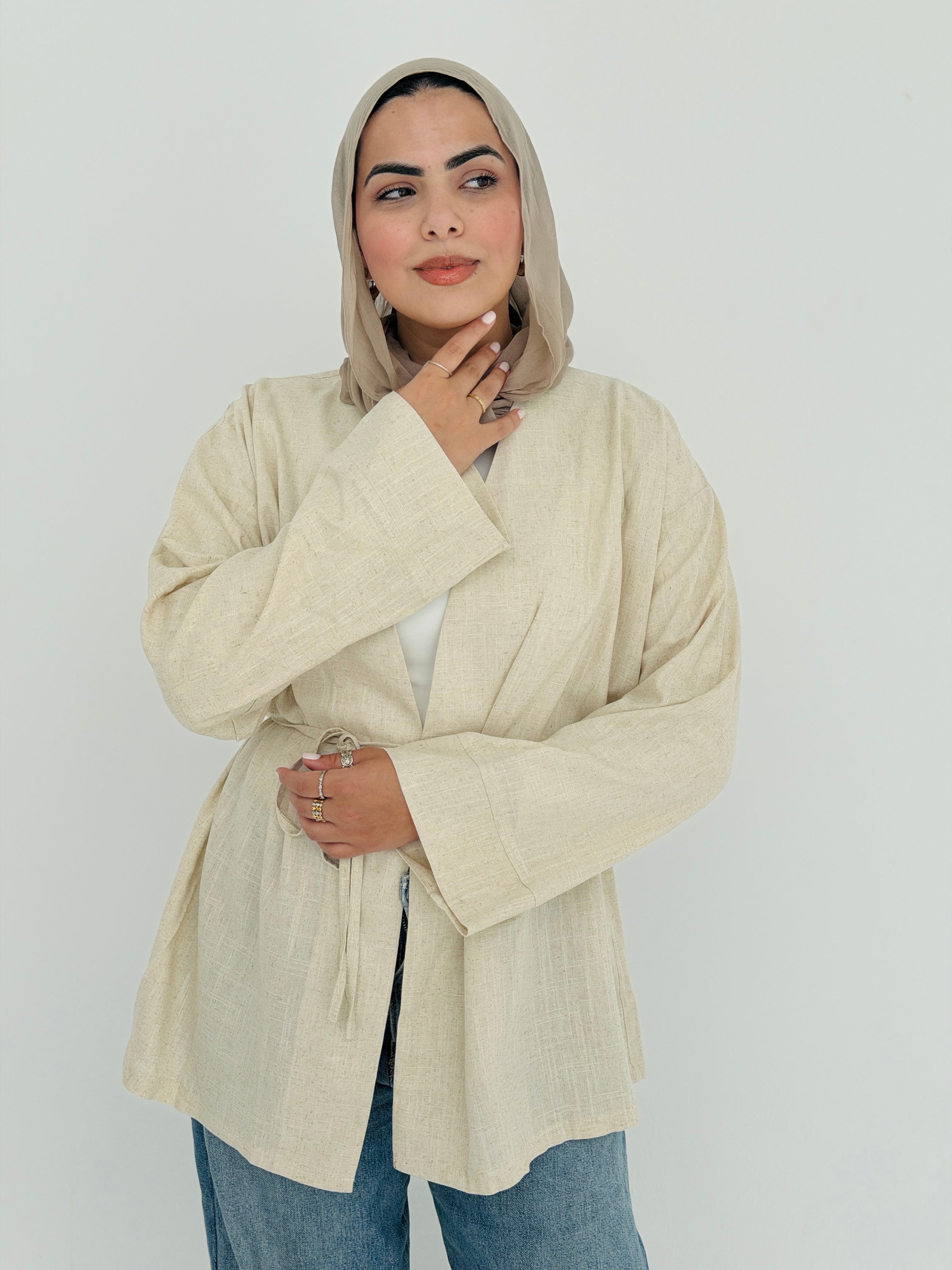 SOLENE Cardigan in Beige