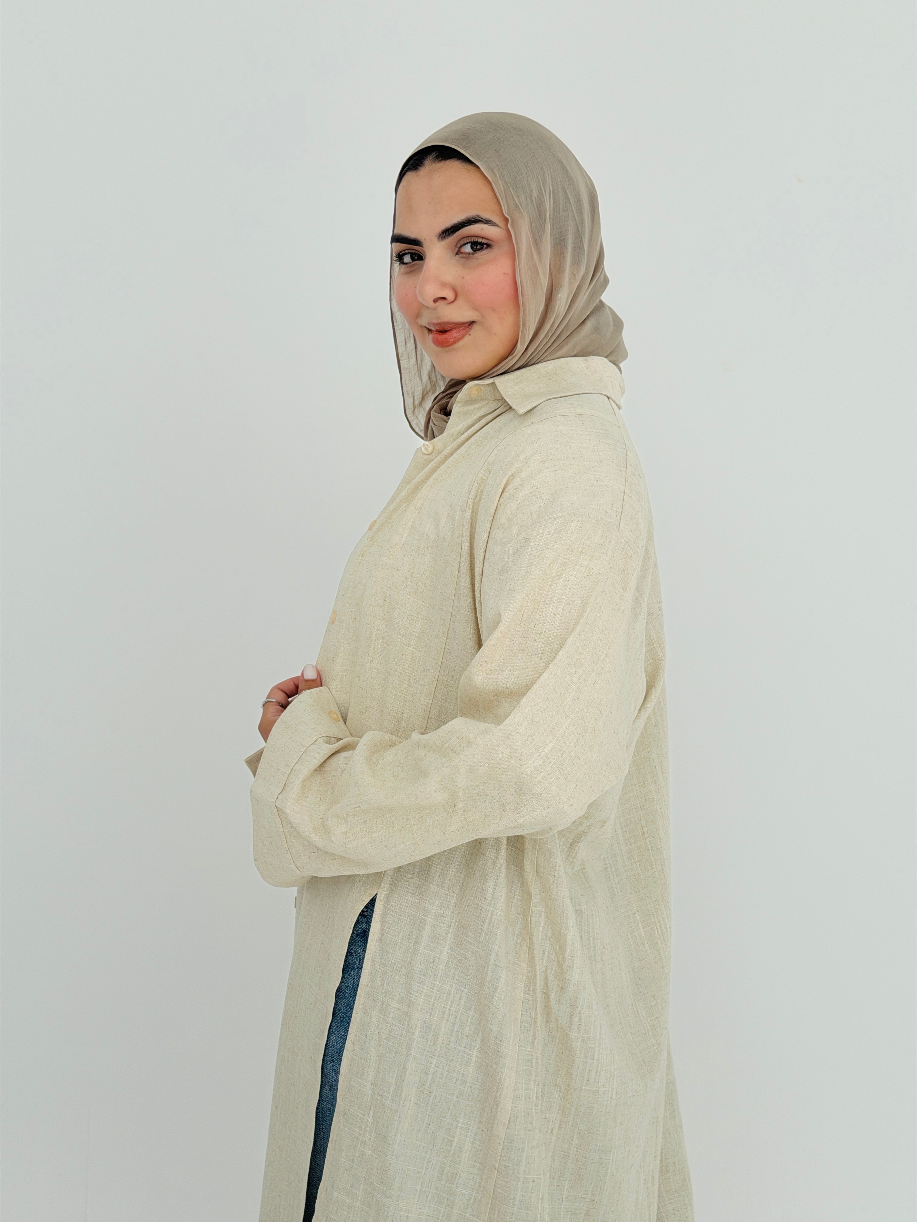 ALMA long shirt in Beige