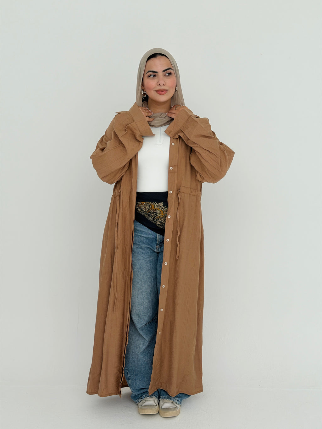 SAGE Shirt Dress in Camel