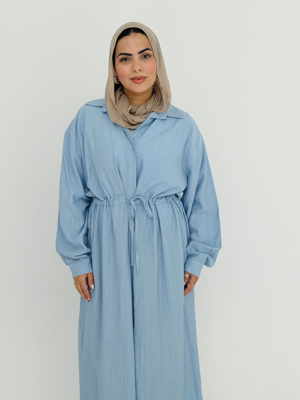 SAGE shirt dress in sky blue