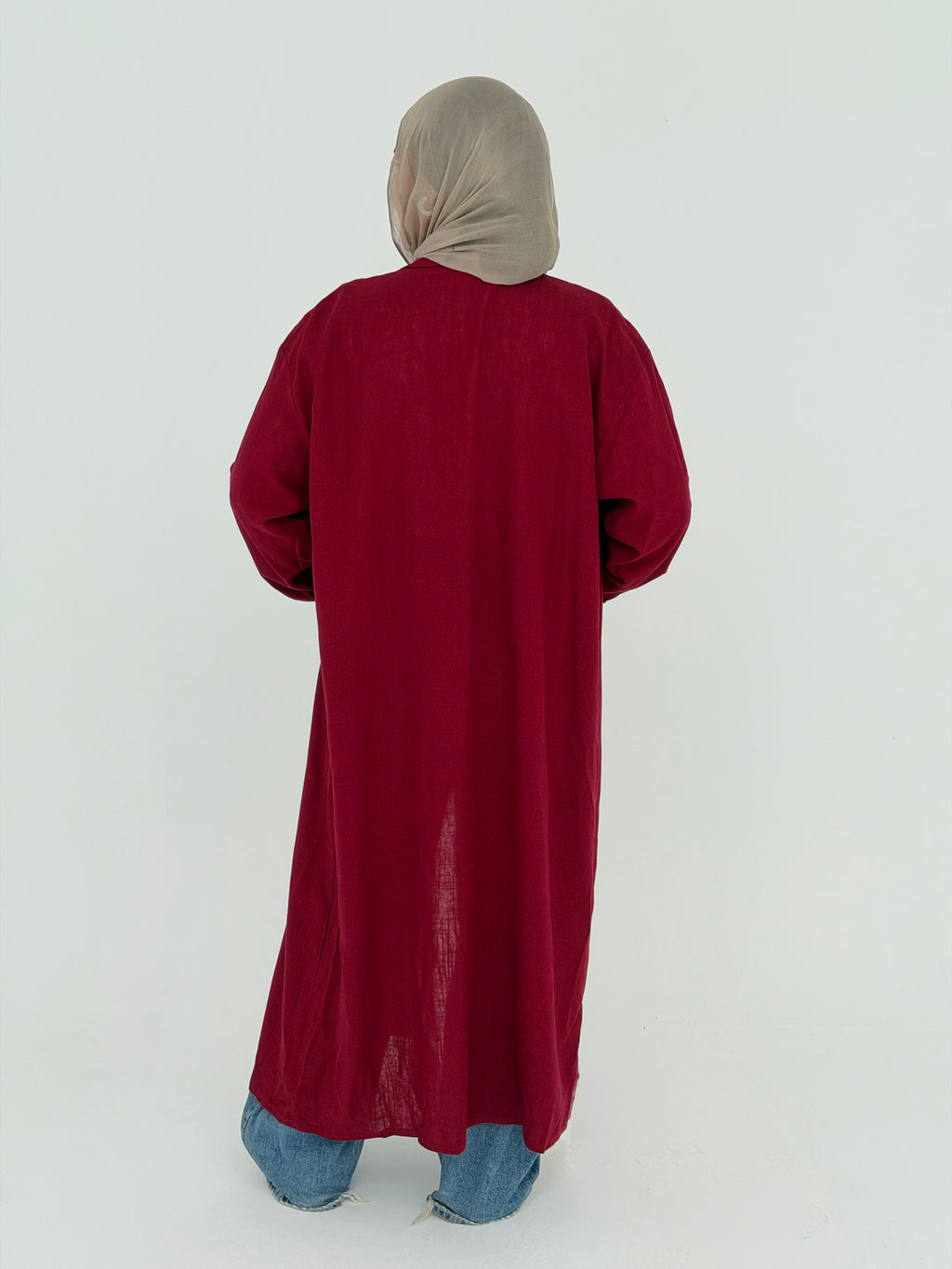 ALMA long shirt in Burgundy