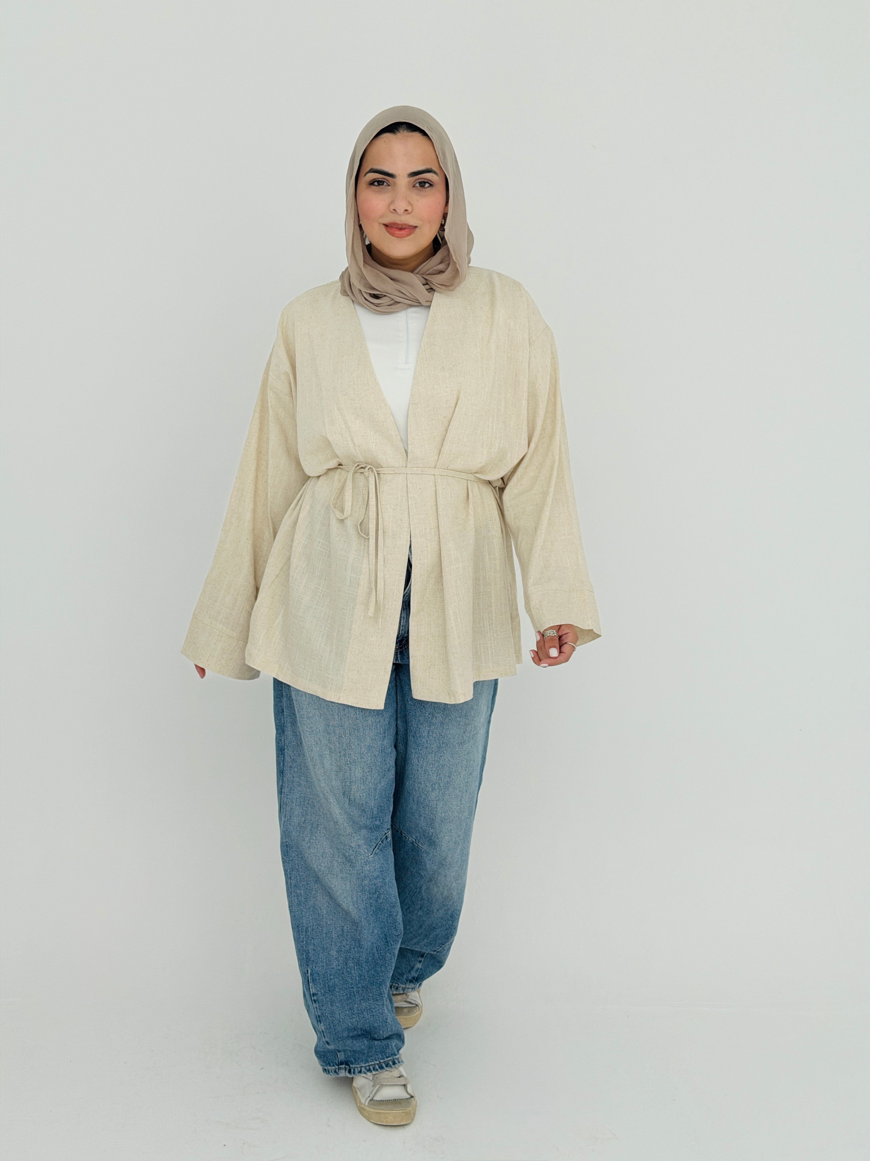 SOLENE Cardigan in Beige