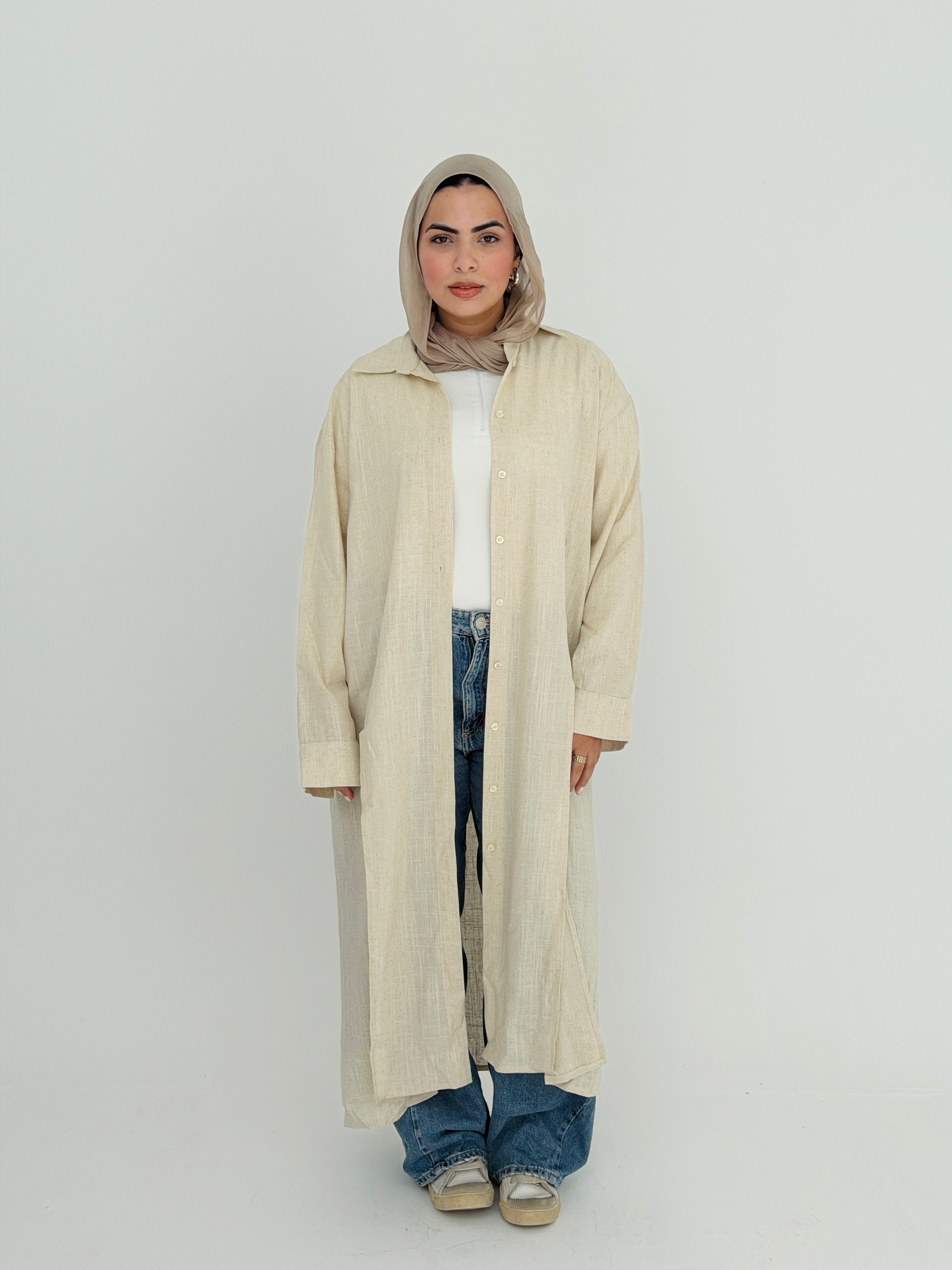 ALMA long shirt in Beige