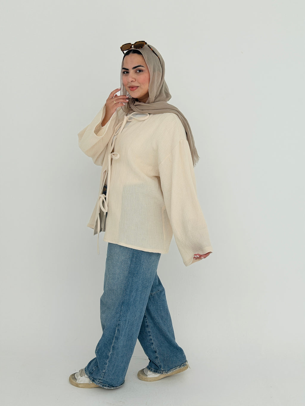 LUNA top in Beige