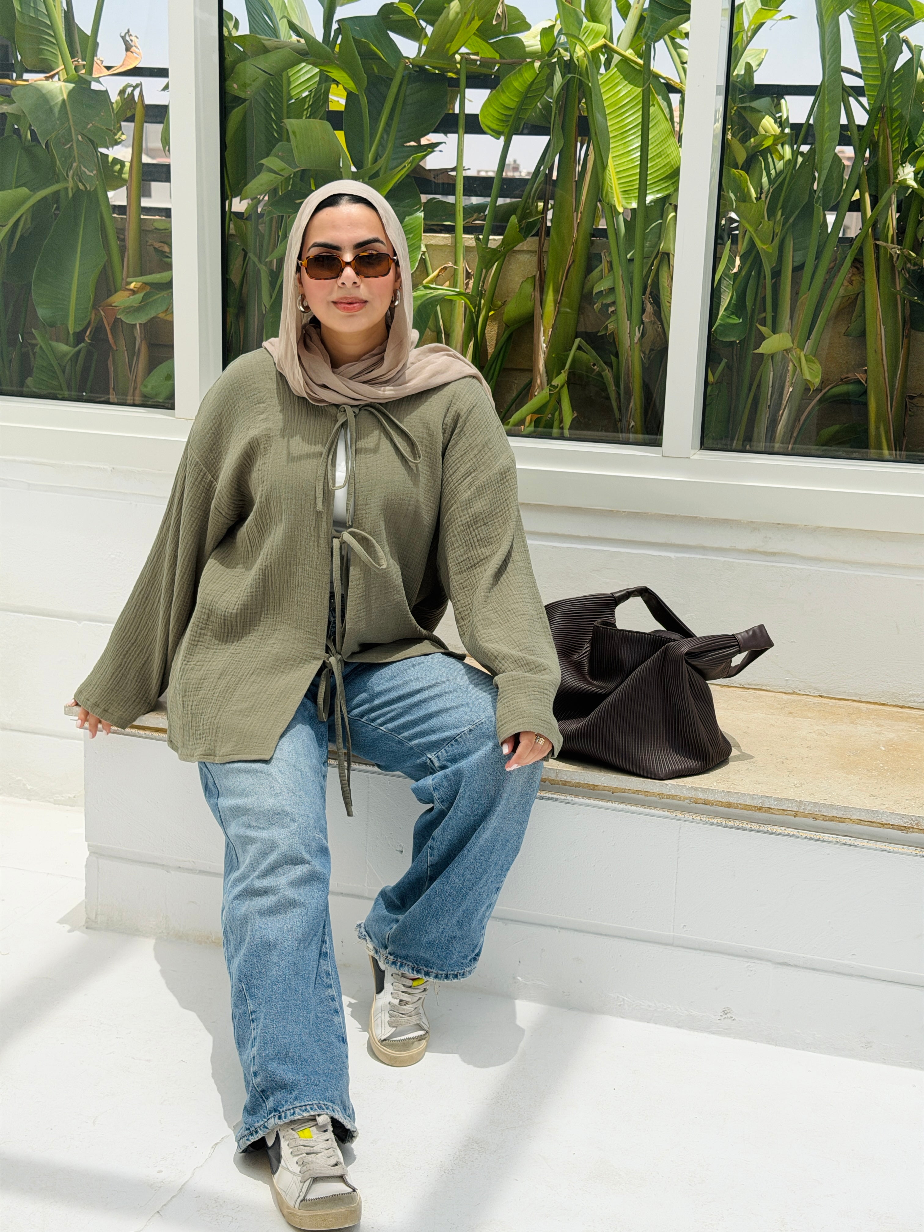 LUNA top in Olive