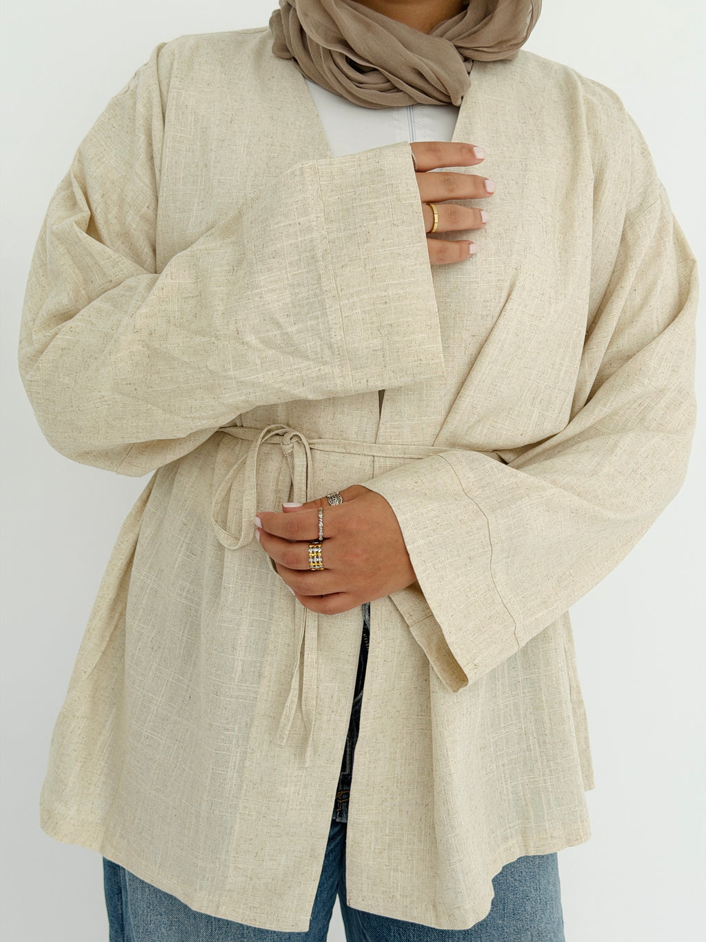 SOLENE Cardigan in Beige