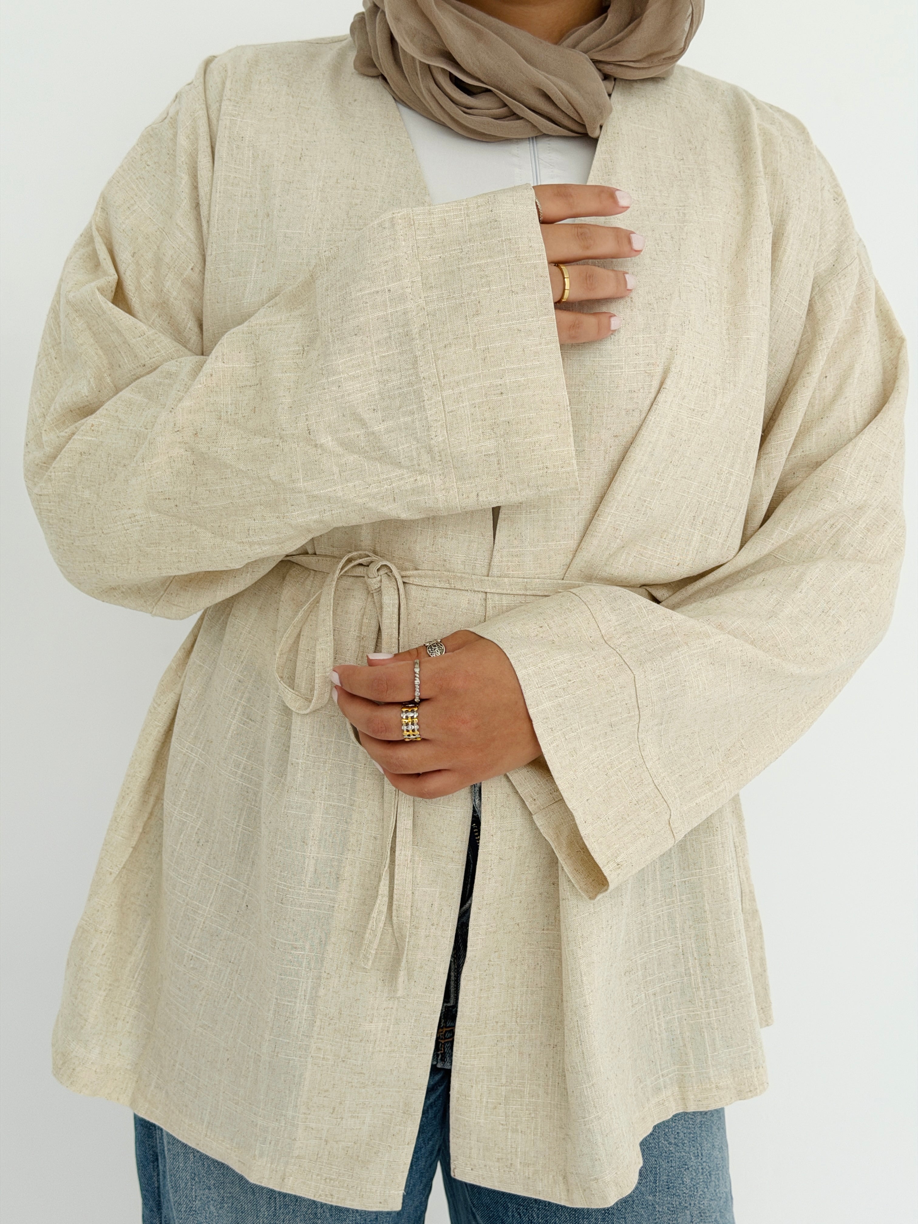 SOLENE Cardigan in Beige