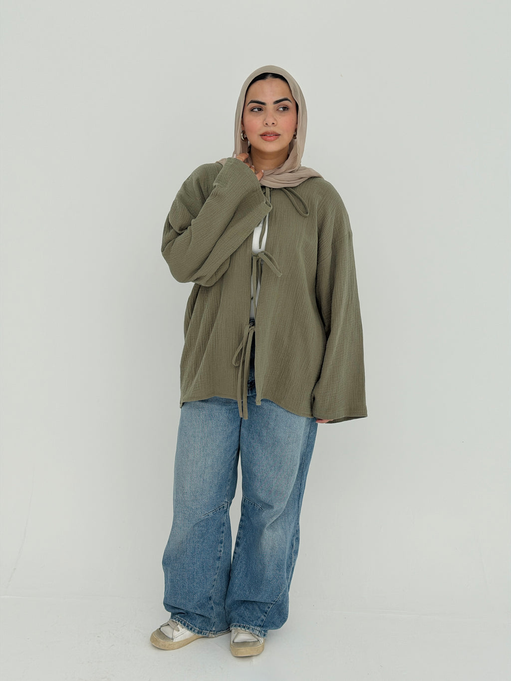 LUNA top in Olive