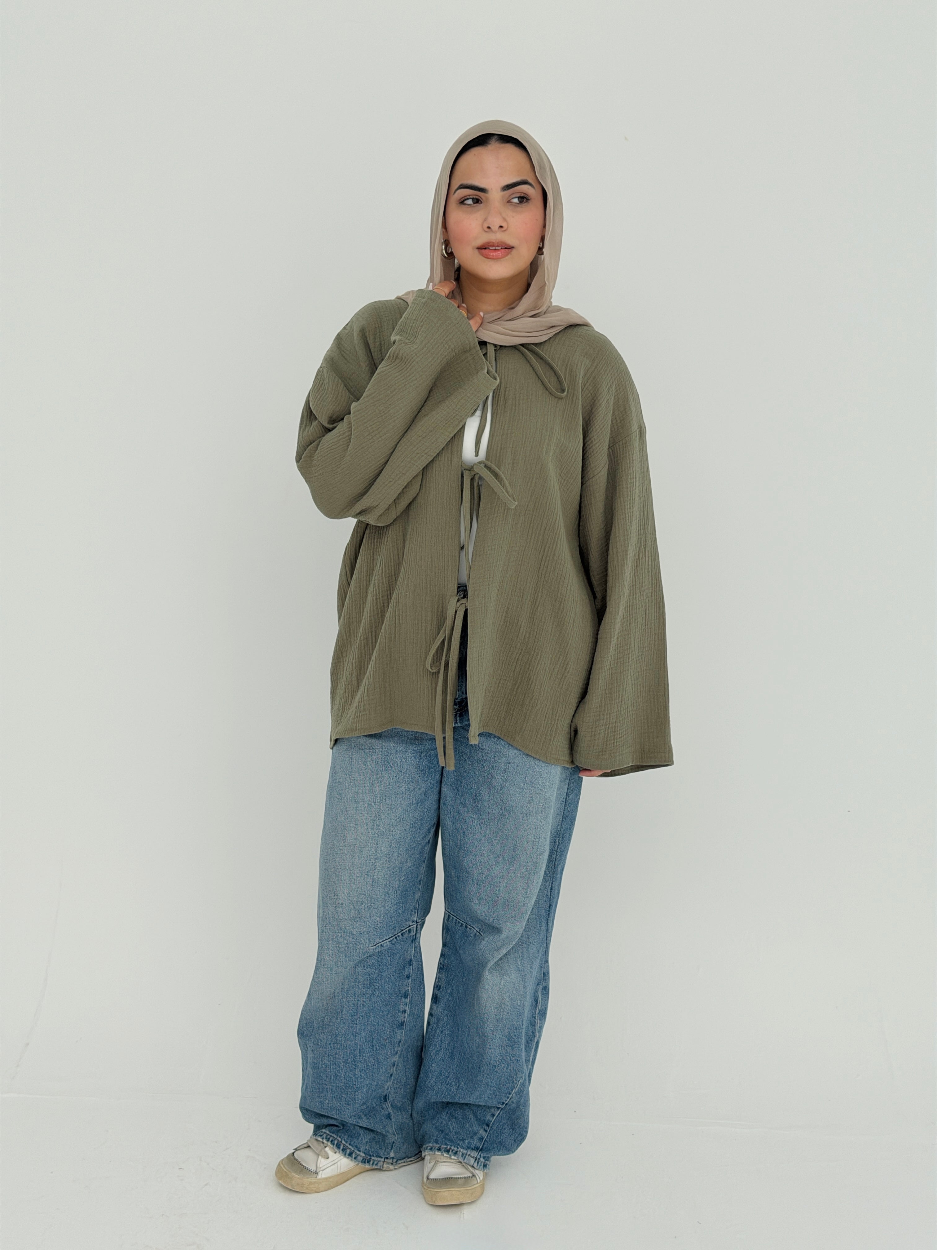 LUNA top in Olive