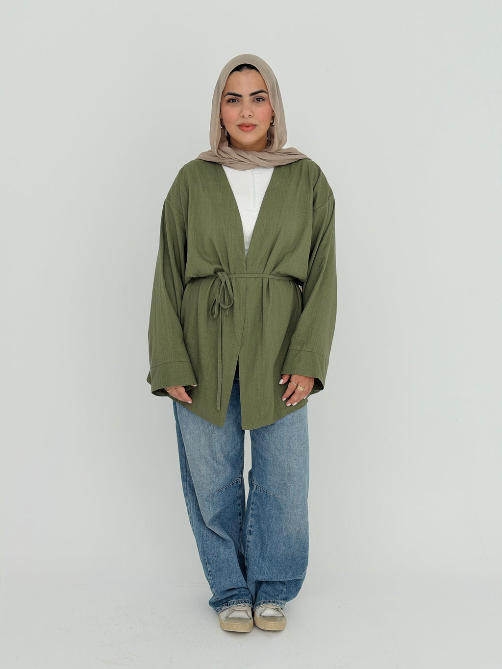 SOLENE Cardigan in Olive