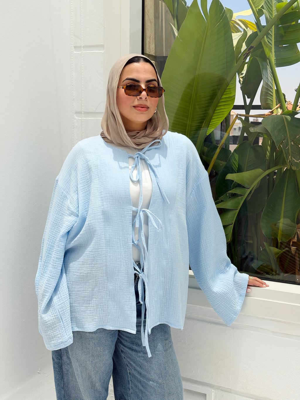 LUNA top in baby-blue