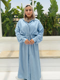 SAGE shirt dress in sky blue