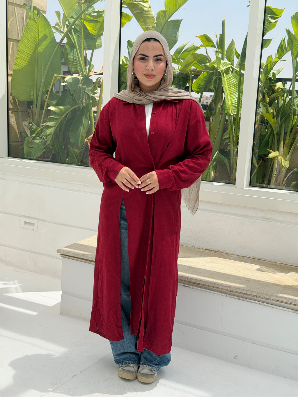 ALMA long shirt in Burgundy