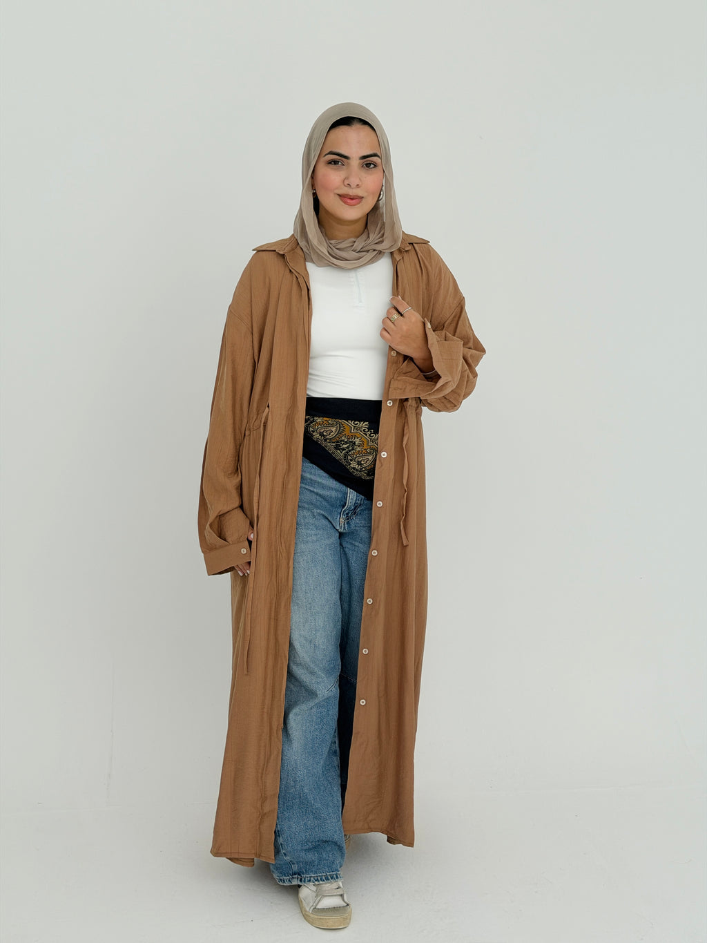 SAGE Shirt Dress in Camel