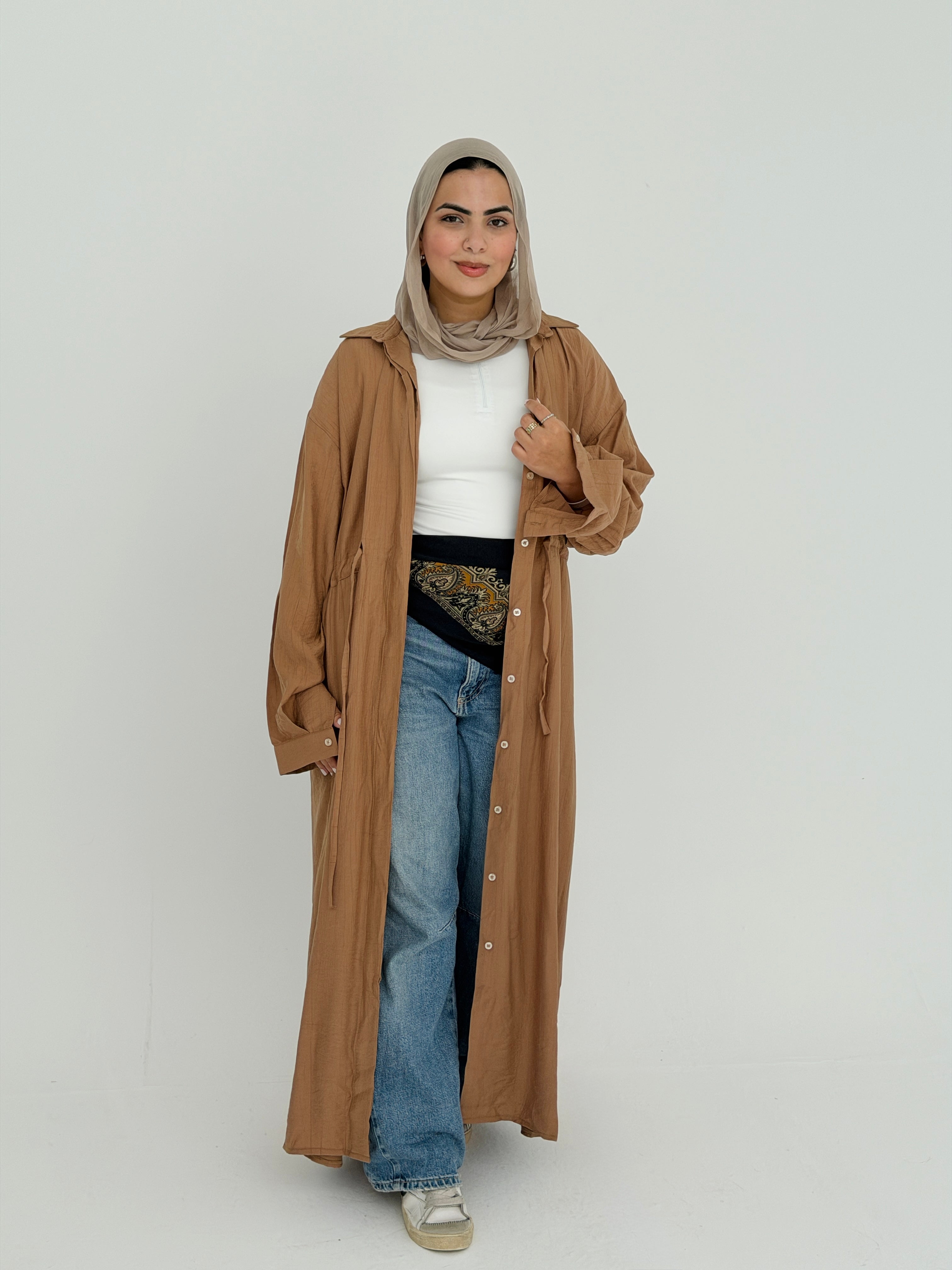 SAGE Shirt Dress in Camel