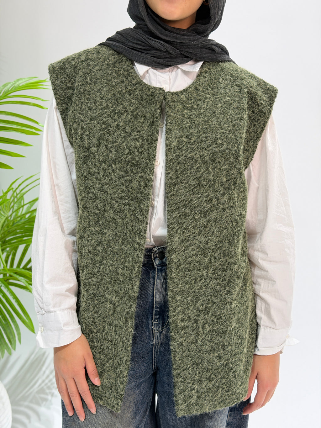 Haze Cable Vest - Olive