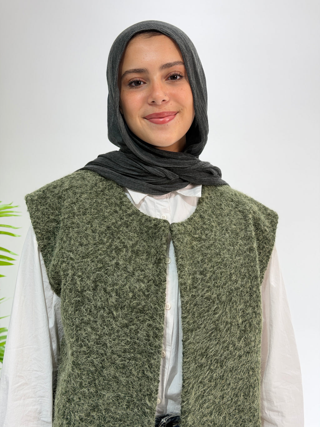 Haze Cable Vest - Olive