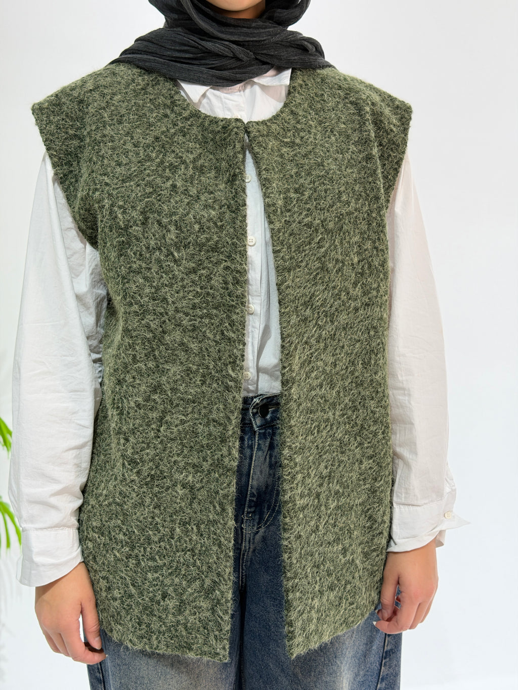 Haze Cable Vest - Olive