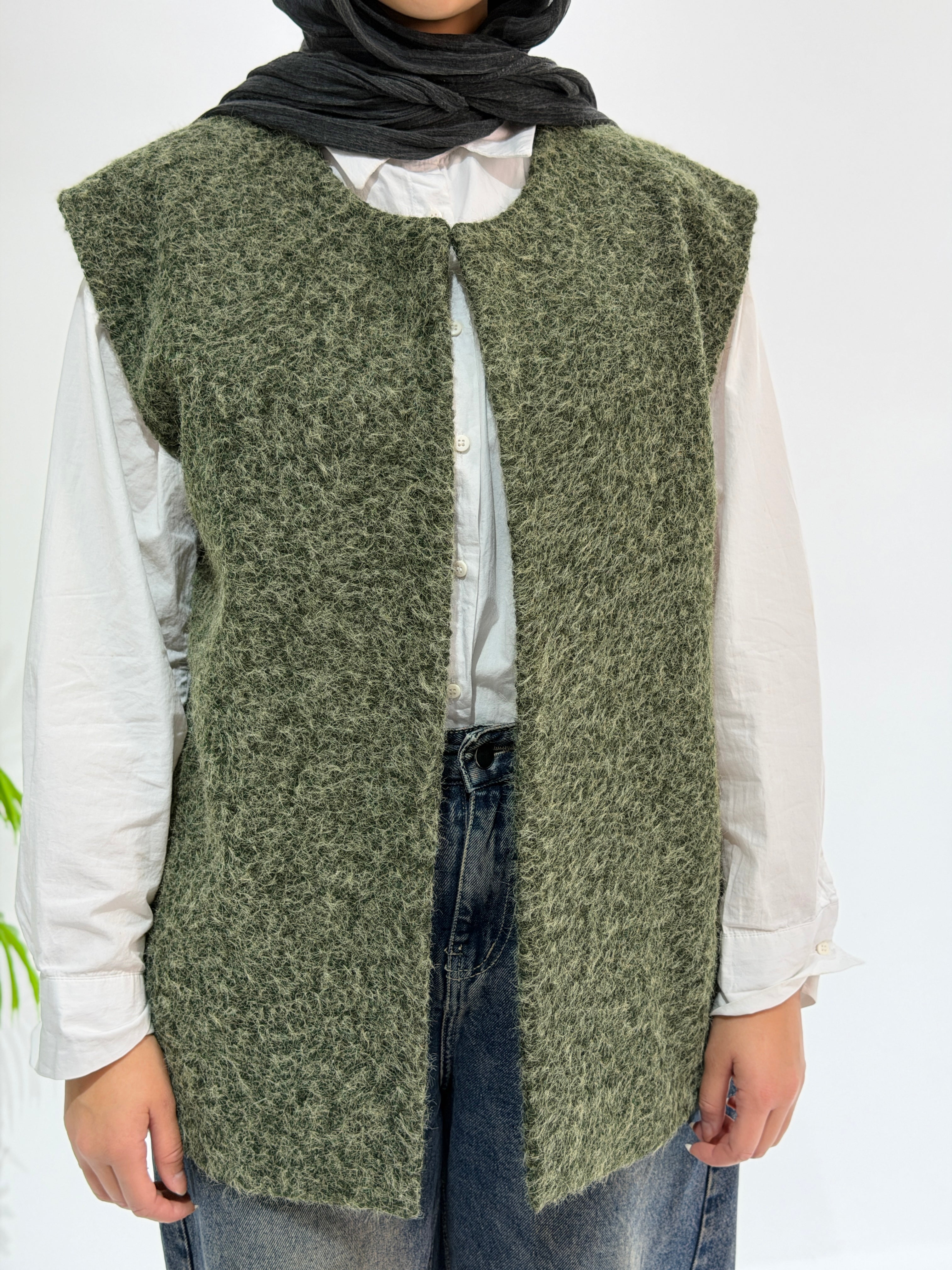 Haze Cable Vest - Olive