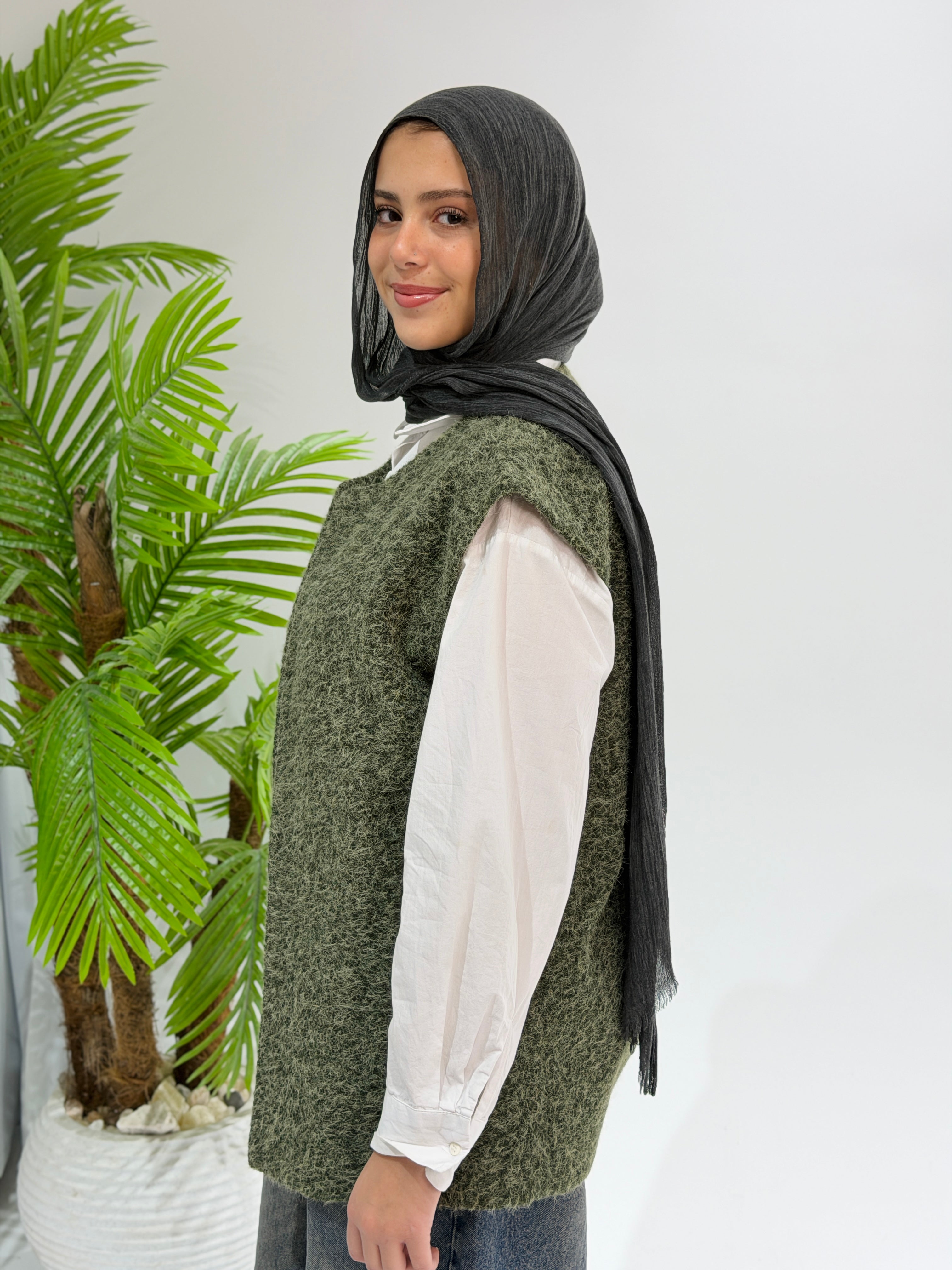 Haze Cable Vest - Olive