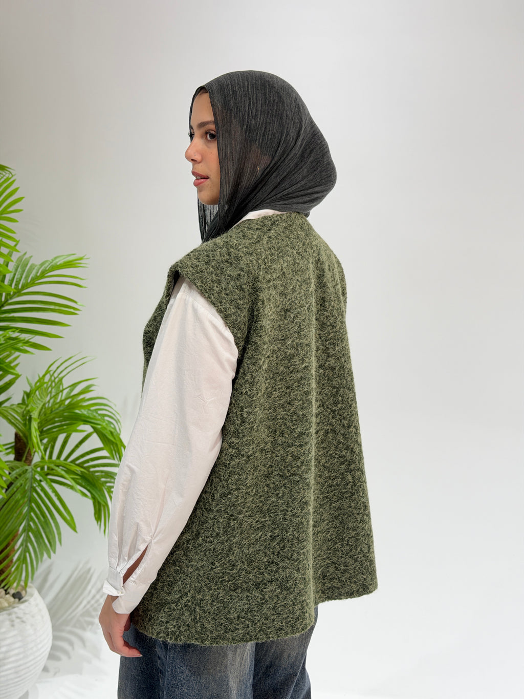 Haze Cable Vest - Olive